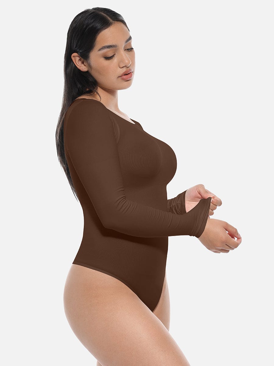 Lange Mouwen String Bodysuit