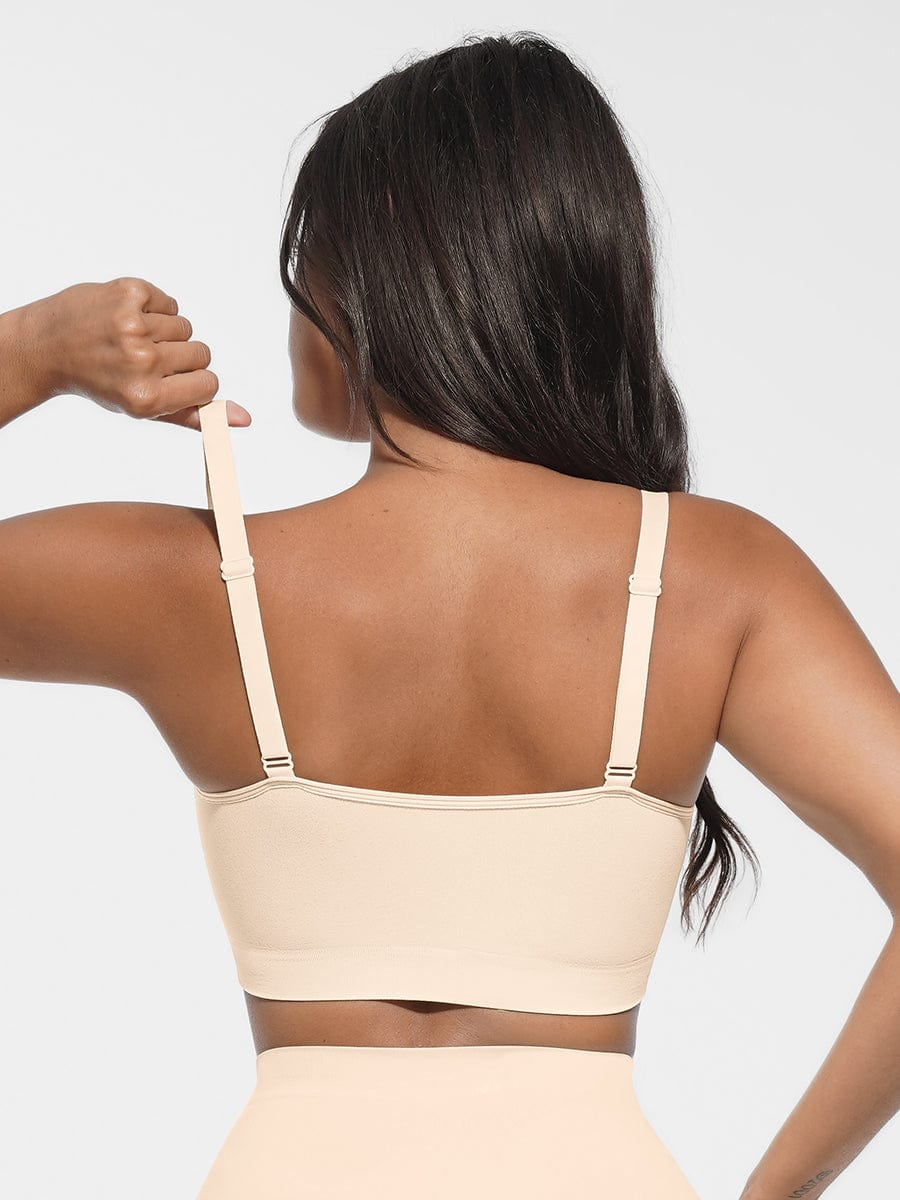 Monavida Soft Lace BH in donker roze — back view