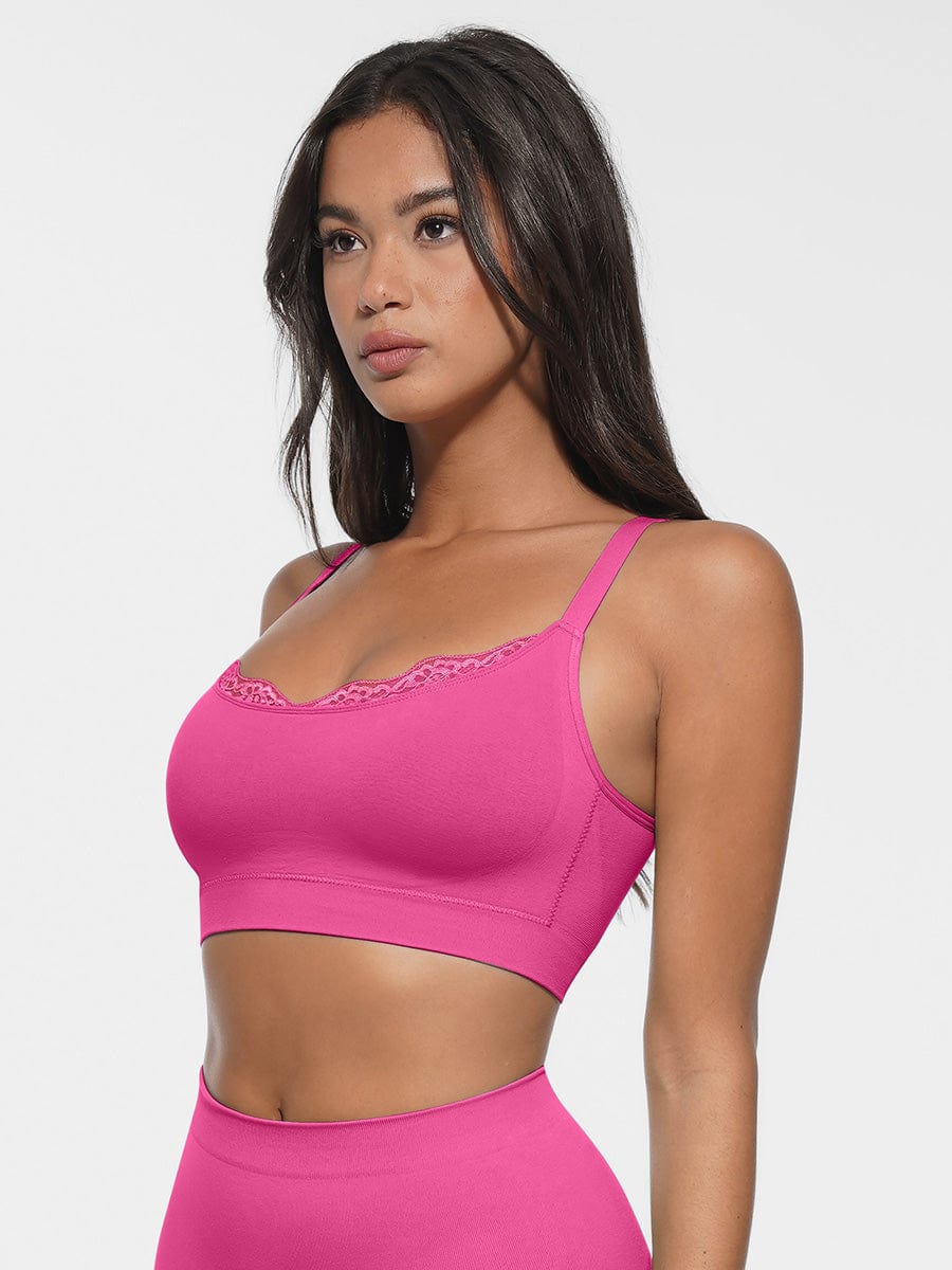 Monavida Soft Lace BH in roze — back view