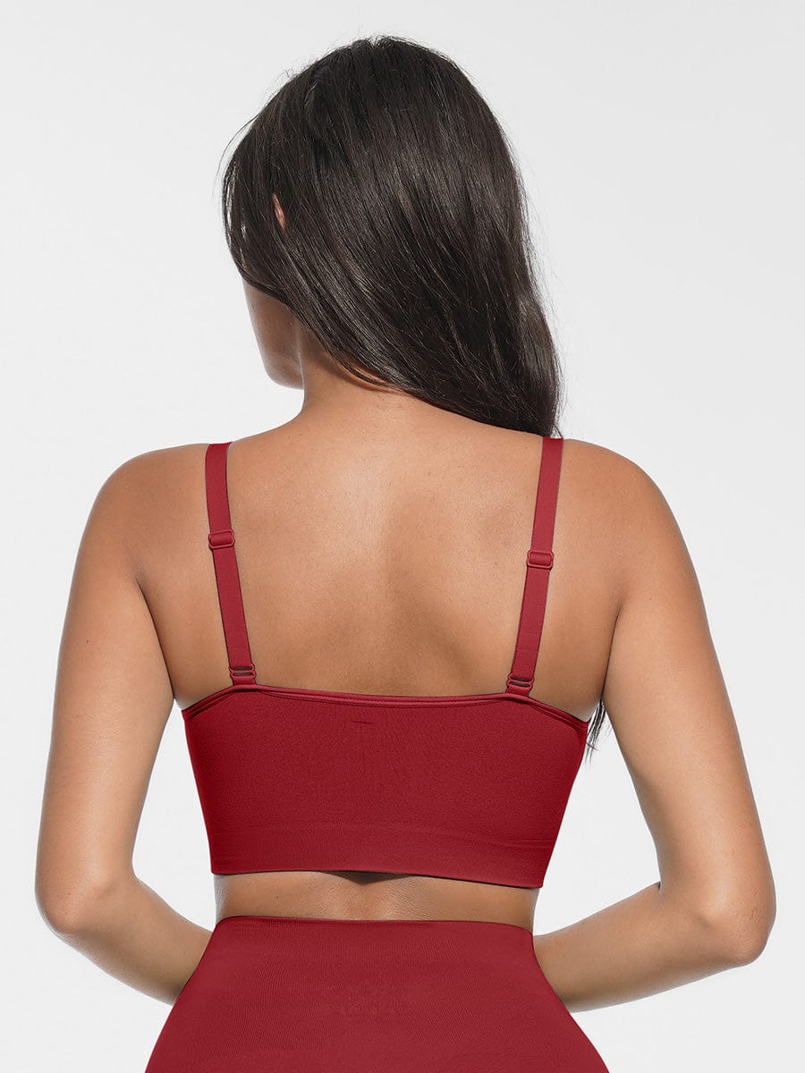 Monavida Soft Lace BH in rood — back view