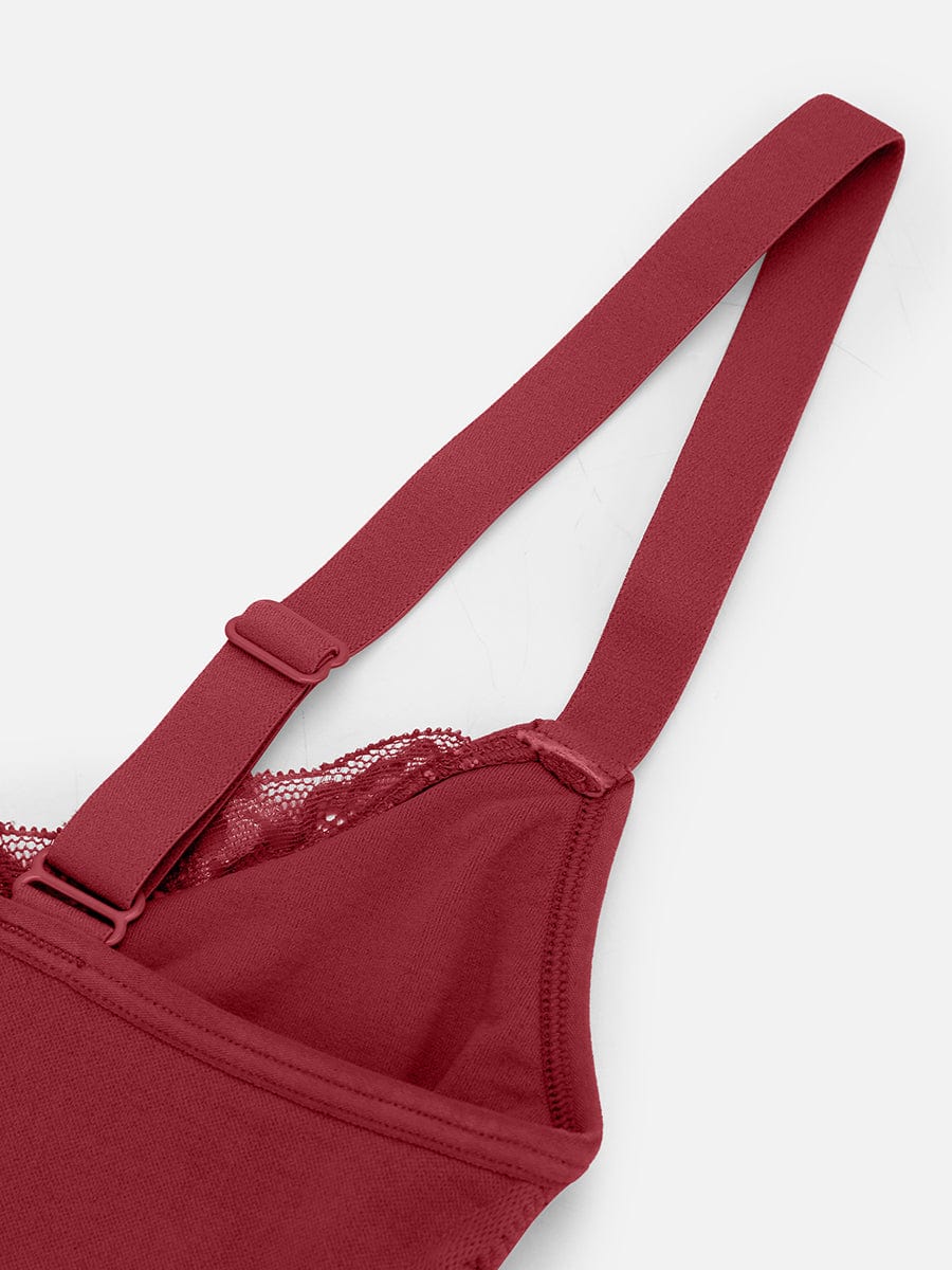 Monavida Soft Lace BH in zwart — front view scoop neck