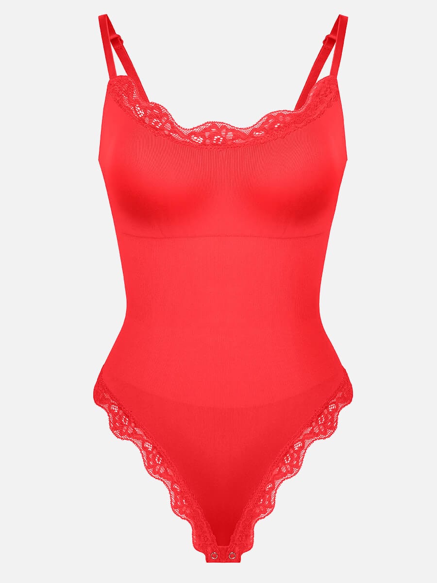Naadloze Kanten String Bodysuit