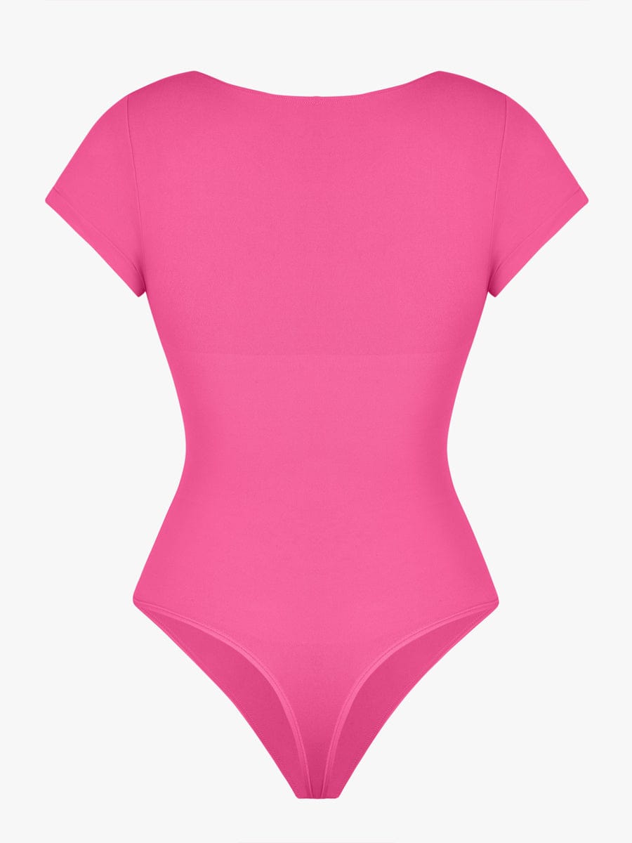 V-hals Sculpting T-shirt Bodysuit