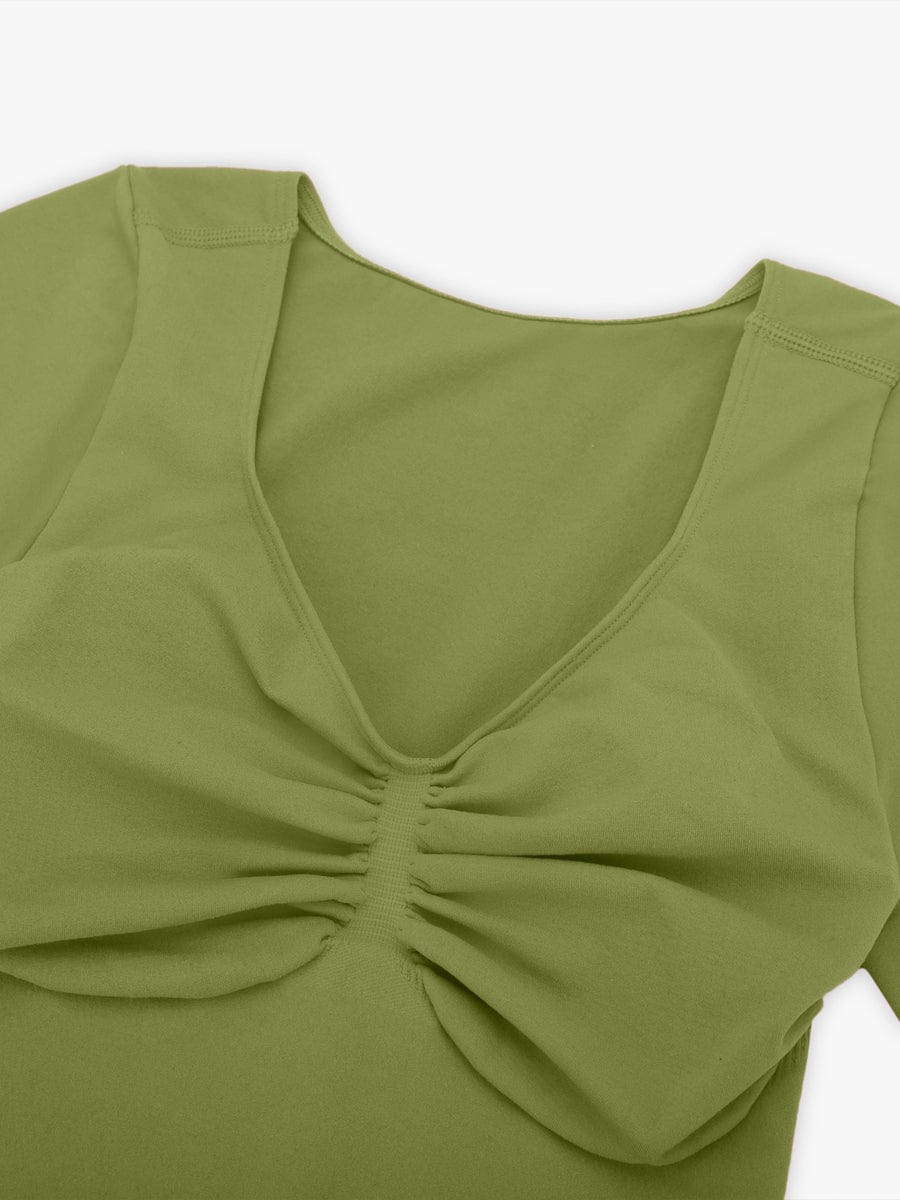 V-hals Sculpting T-shirt Bodysuit